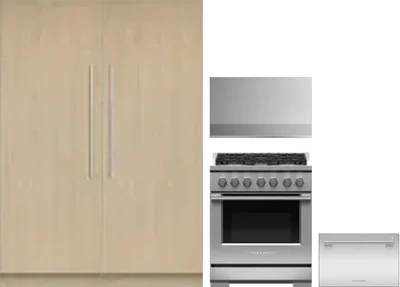 5 Piece Package Includes Refrigerator, Freezer, Range, Hood And Dishwasher